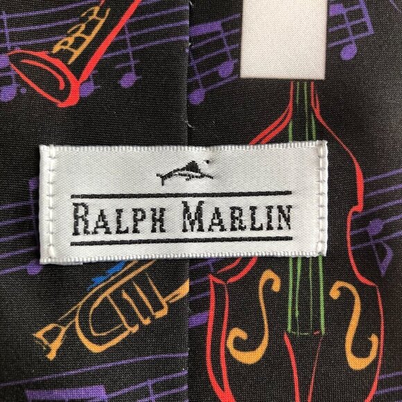 Vintage 1995 Ralph Marlin Jazz Musical Instruments Necktie - Picture 2 of 8